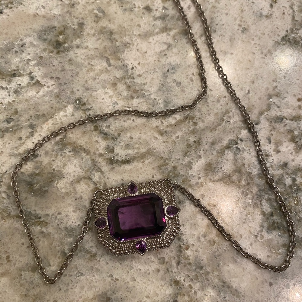 Judith Ripka Amethyst Estate Necklace